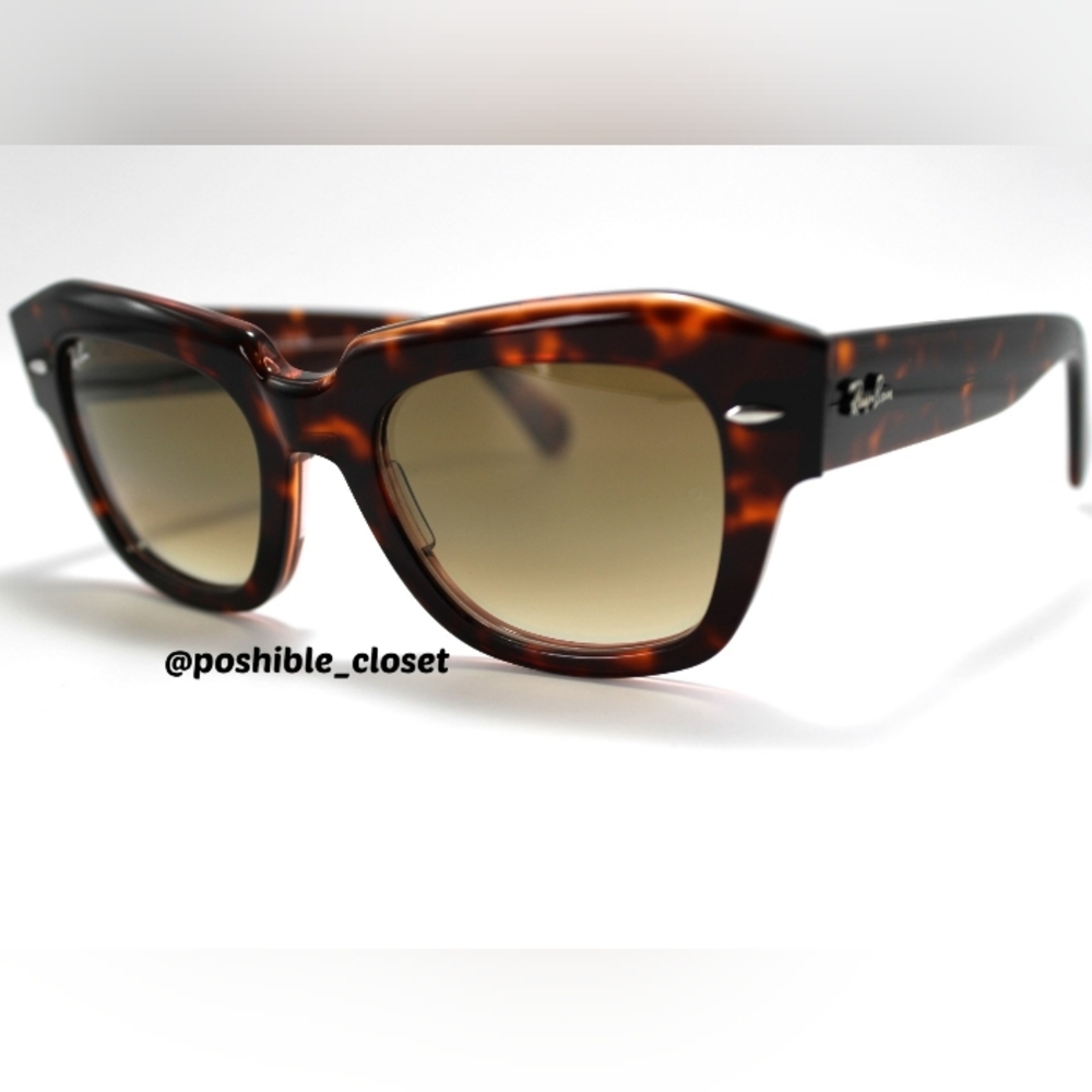 RayBan Model Display RB2186 State Street Gradient Brown Tortoise - Picture 10 of 17